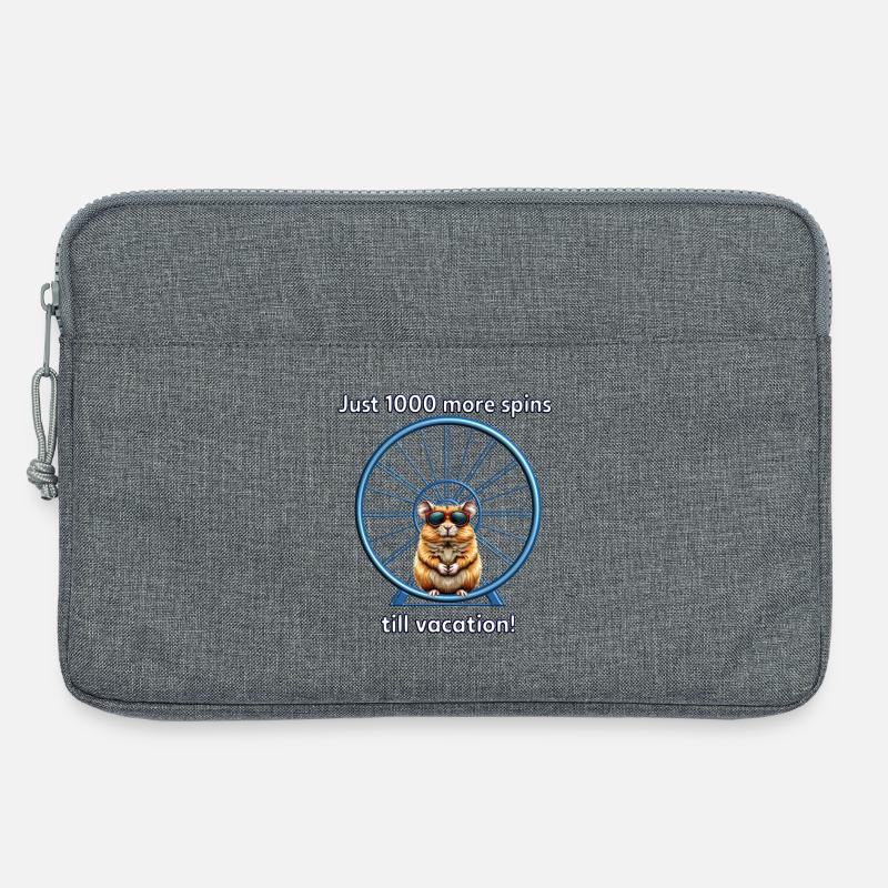 Hamster s Vacation Countdown - Laptoptasche 13" - Grau meliert