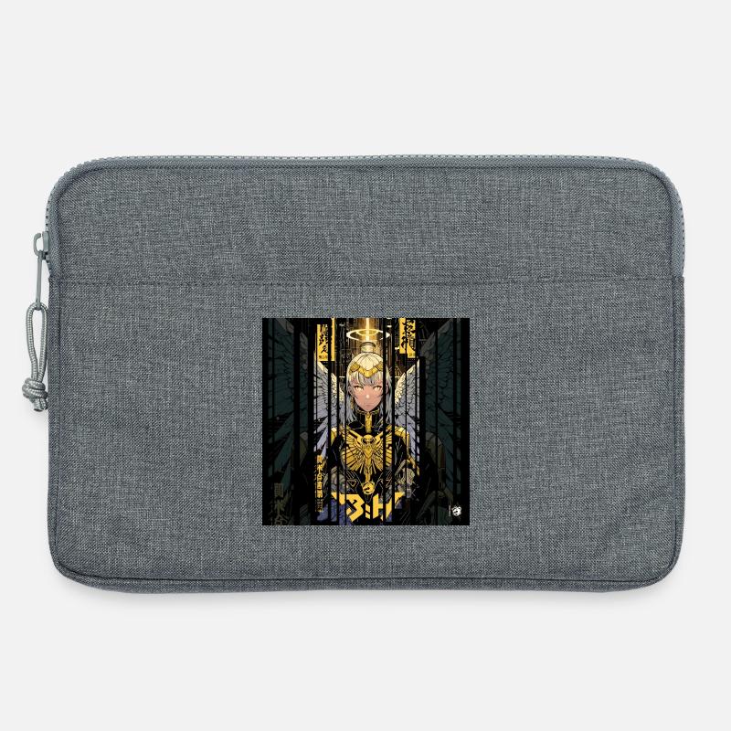 Ver.2 - Cyborg-Engel oder Kanji - Laptoptasche 13" - Grau meliert