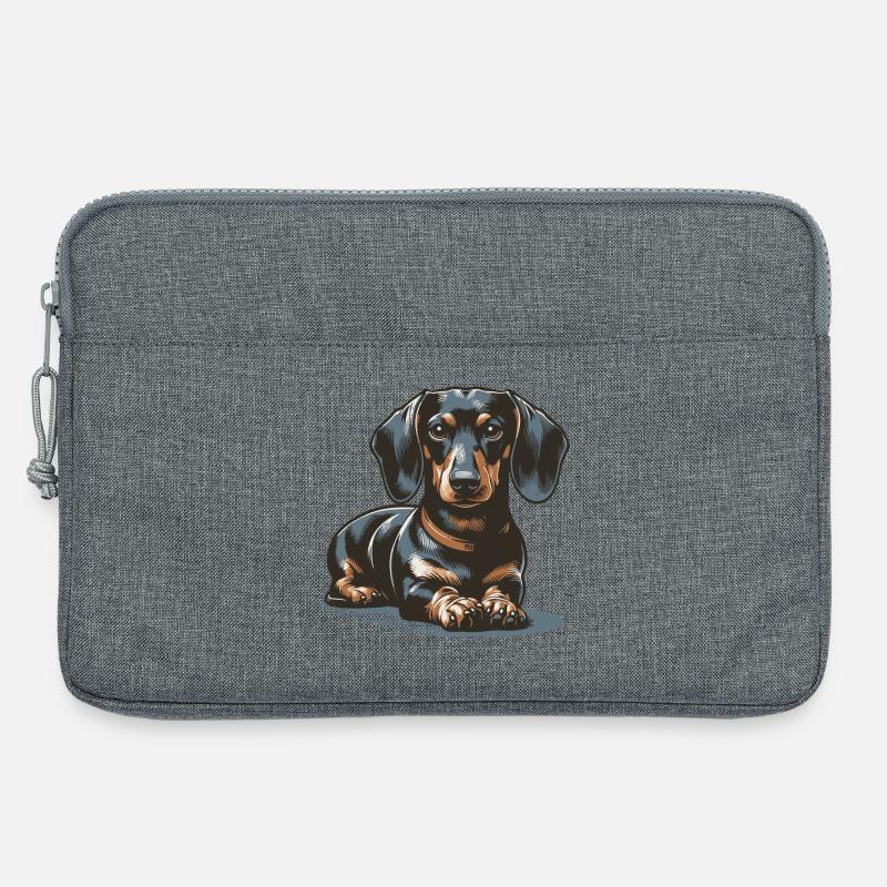 Dackel - Laptoptasche 13" - Grau meliert