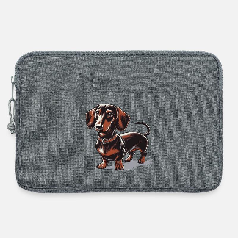 Dackel - Laptoptasche 13" - Grau meliert