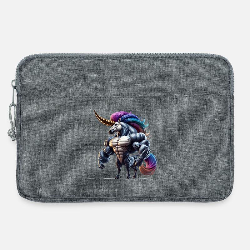 Super Einhorn - Laptoptasche 13" - Grau meliert
