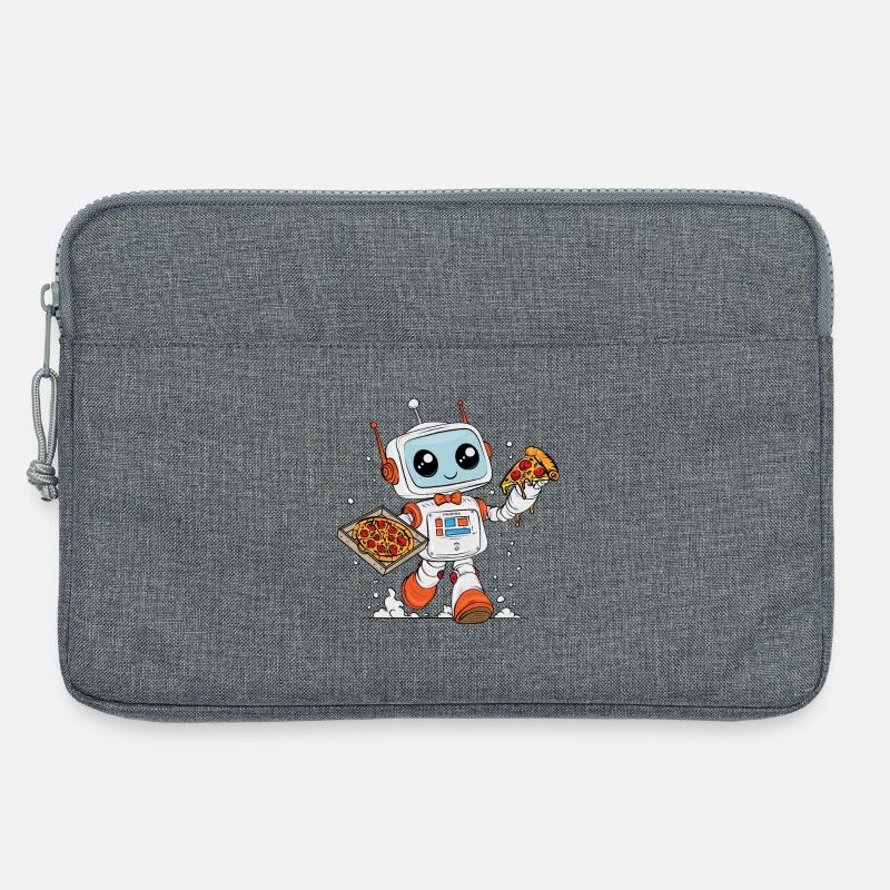 PizzaRobot – Multitasking Robot Delivering Pizza - Laptop bag 13" - heather grey