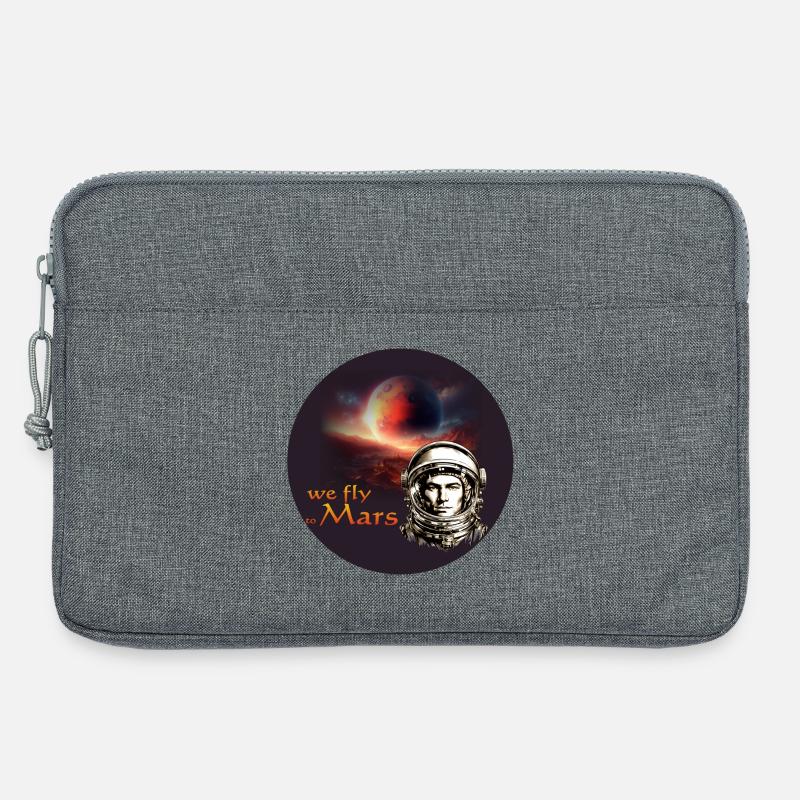 Marsflug Retro Astronaut - Laptoptasche 13" - Grau meliert