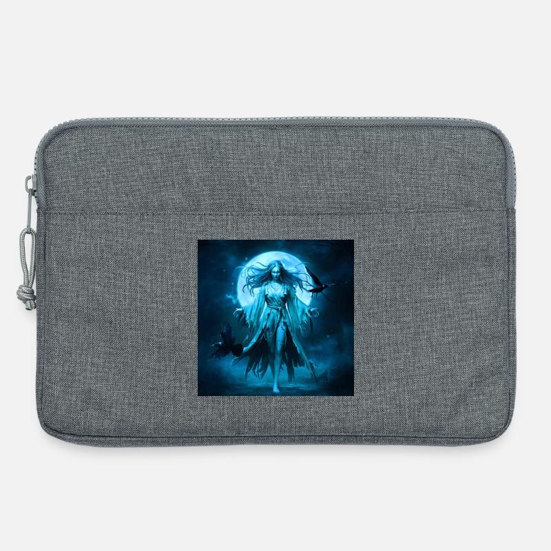 Todesfee, Kolkrabe, Monde - Laptoptasche 13" - Grau meliert