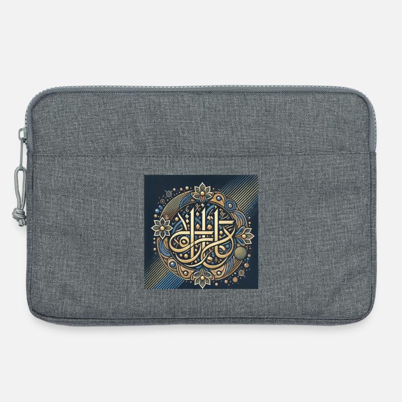 Islamisches Calligraphy Mandala Design - Laptoptasche 13" - Grau meliert