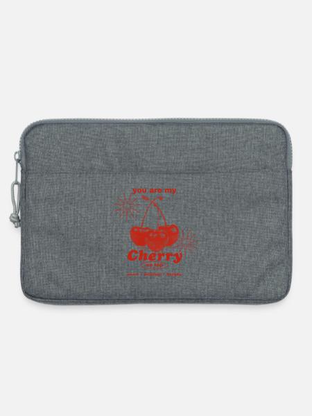 Cherry on Top – Süße Perfektion - Laptoptasche 13" - Grau meliert