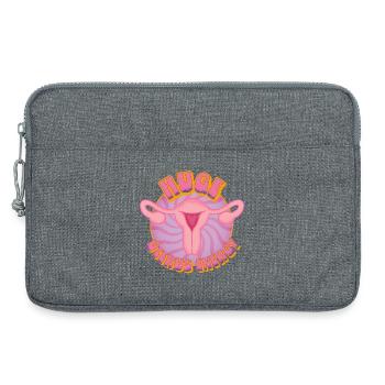 Huge Uterus Energy – Power & Empowerment - Laptop bag 13" - heather grey - Front