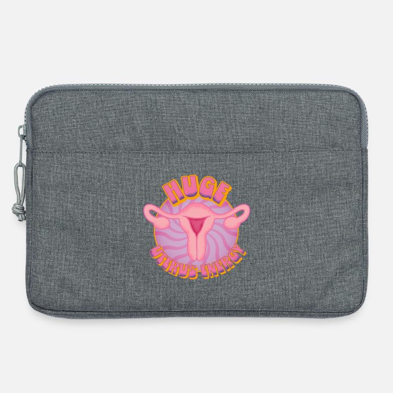 Huge Uterus Energy – Power & Empowerment - Laptoptasche 13" - Grau meliert