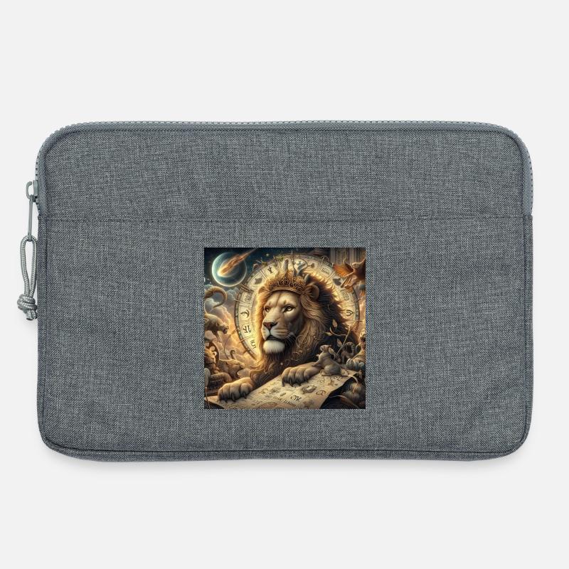 LÖWE \ Sternzeichen - Laptoptasche 13" - Grau meliert