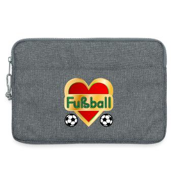 HERZ FUßBALL - Laptoptasche 13" - Grau meliert - Vorne