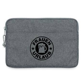 Frauen Urlaub Bier - Laptoptasche 13" - Grau meliert - Vorne