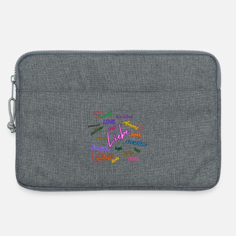 Liebe - Laptoptasche 13" - Grau meliert