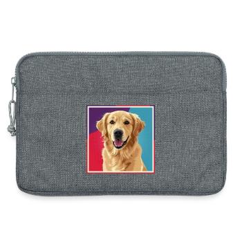 Dog - Golden Retriever - Laptoptasche 13" - Grau meliert - Vorne