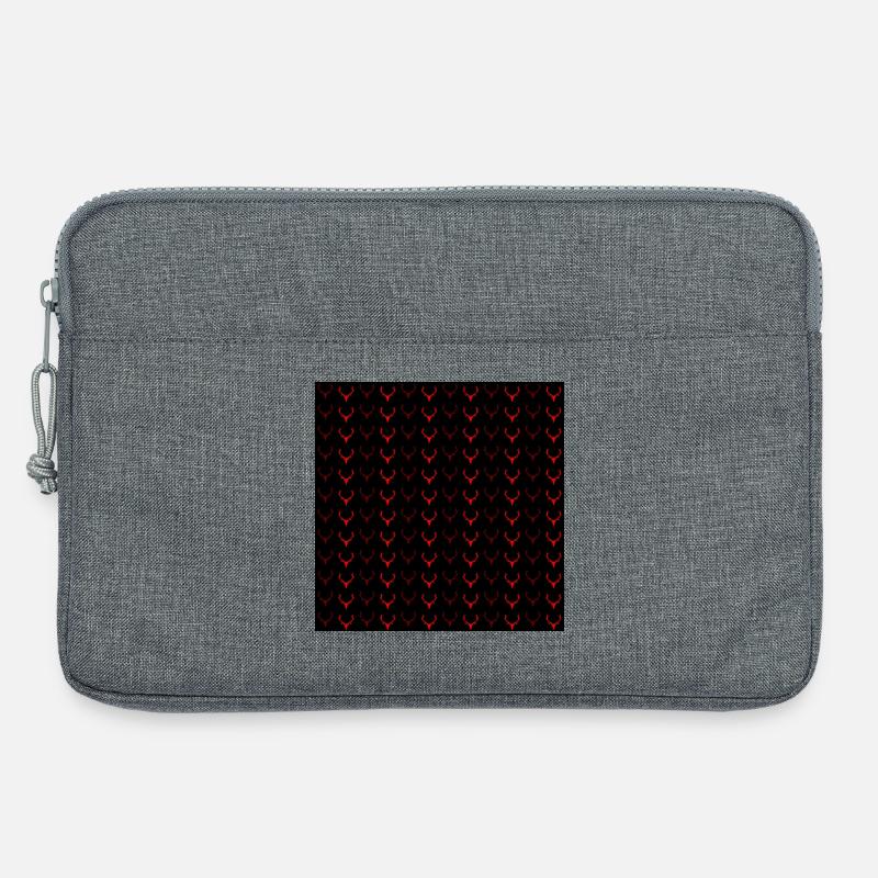 Antler Pattern Red - Laptop bag 13" - heather grey