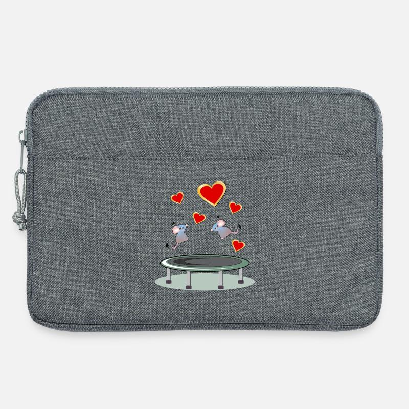 TRAMPOLIN SPRINGEN MÄUSE - Laptoptasche 13" - Grau meliert