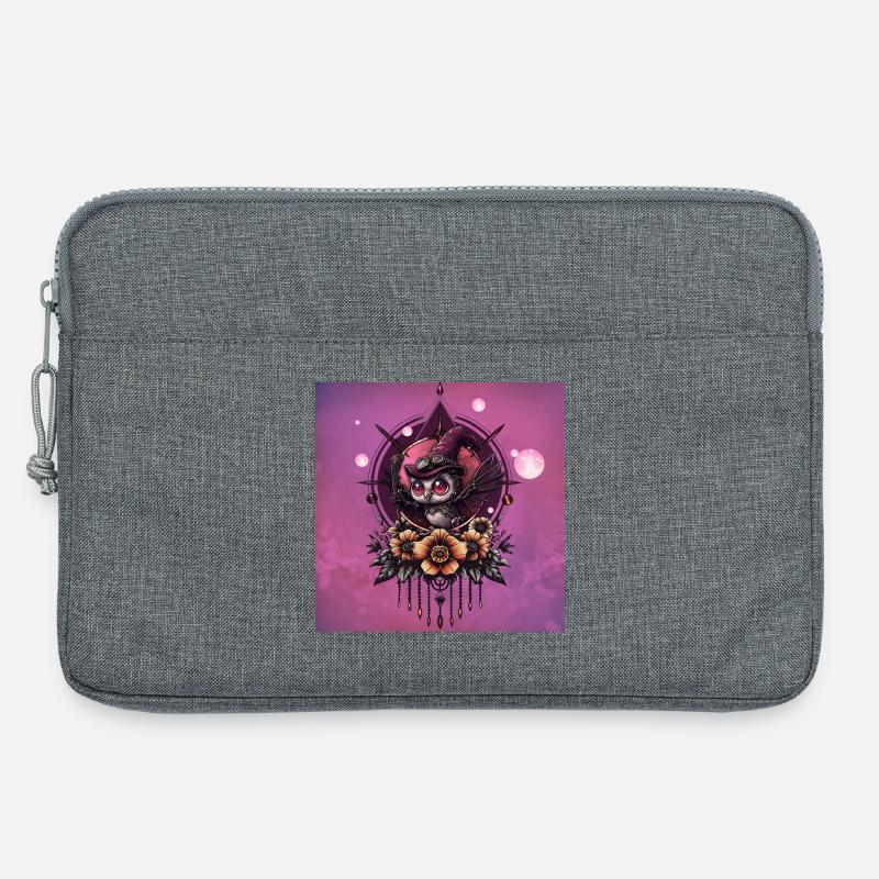Die Steampunk-Eule: Hüter der Geheimnisse. - Laptoptasche 13" - Grau meliert