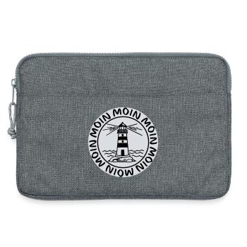 Moin Moin Lighthouse – Maritime Coastal Design - Laptop bag 13" - heather grey - Front