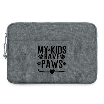 My Kids Have Paws – Dog Parent Statement Design - Laptoptasche 13" - Grau meliert - Vorne