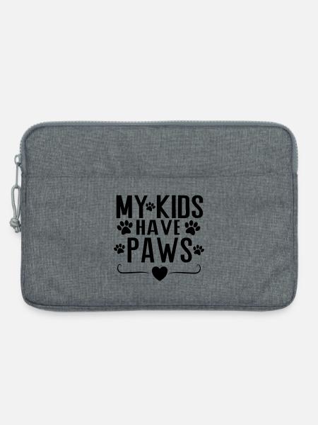 My Kids Have Paws – Dog Parent Statement Design - Laptop bag 13" - heather grey