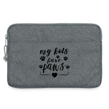 My Kids Have Paws – Pet Parent Statement Design - Laptoptasche 13" - Grau meliert - Vorne