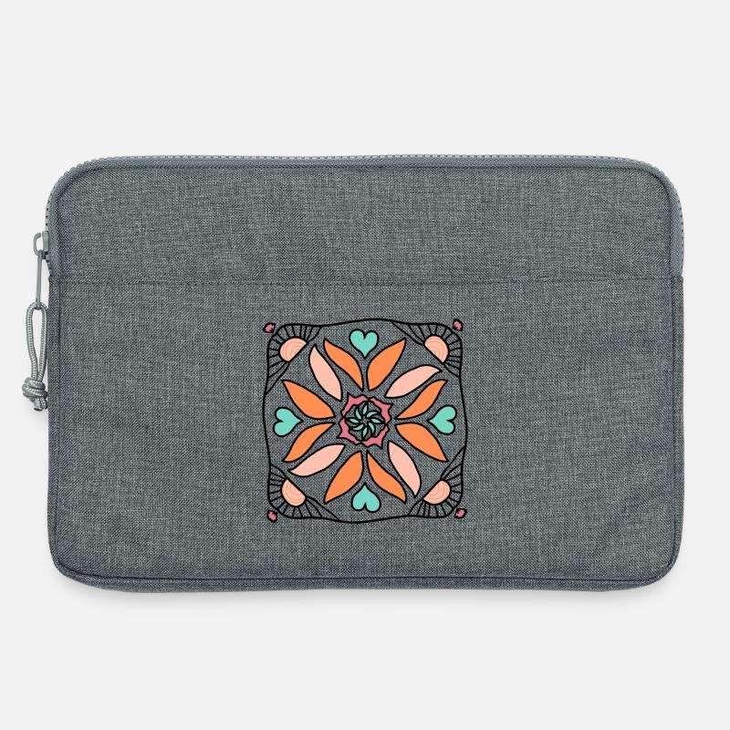 Sonnen Mandala - Laptoptasche 13" - Grau meliert