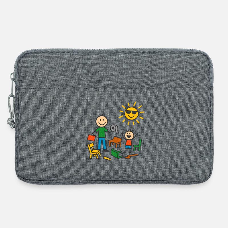 Papa baut das schon - Laptoptasche 13" - Grau meliert