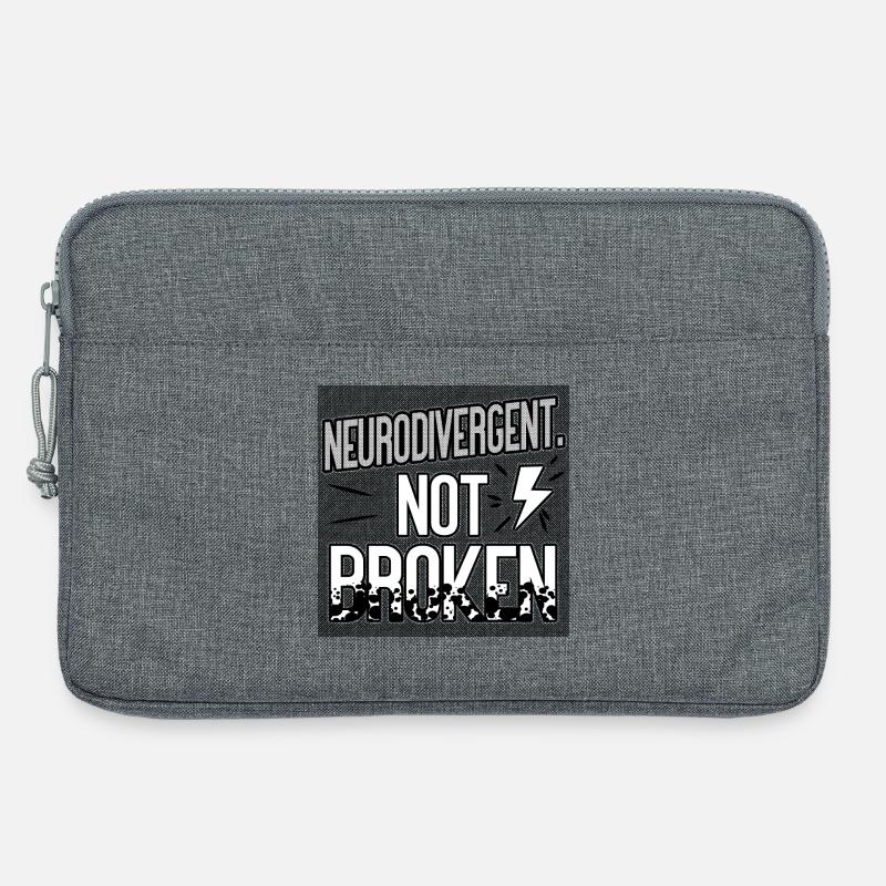 Neurodivergent Not Broken – Neurodiversity Pride - Laptoptasche 13" - Grau meliert