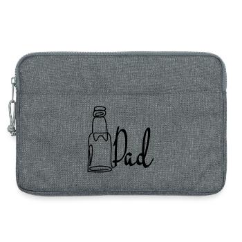 Line Art Dad Father's Day Beer - Laptop bag 13" - heather grey - Front