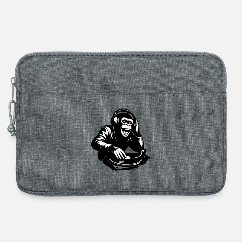 DJ The Monkey Dance Banksy Style - Laptoptasche 13" - Grau meliert