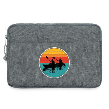 Sunset Kayak Duo Circle - Laptop bag 13" - heather grey - Front