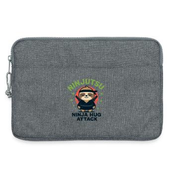 Ninja Kuschel-Sloth HugAttack - Laptoptasche 13" - Grau meliert - Vorne