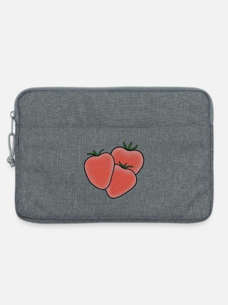 Leckere Frucht Erdbeere - Laptoptasche 13" - Grau meliert