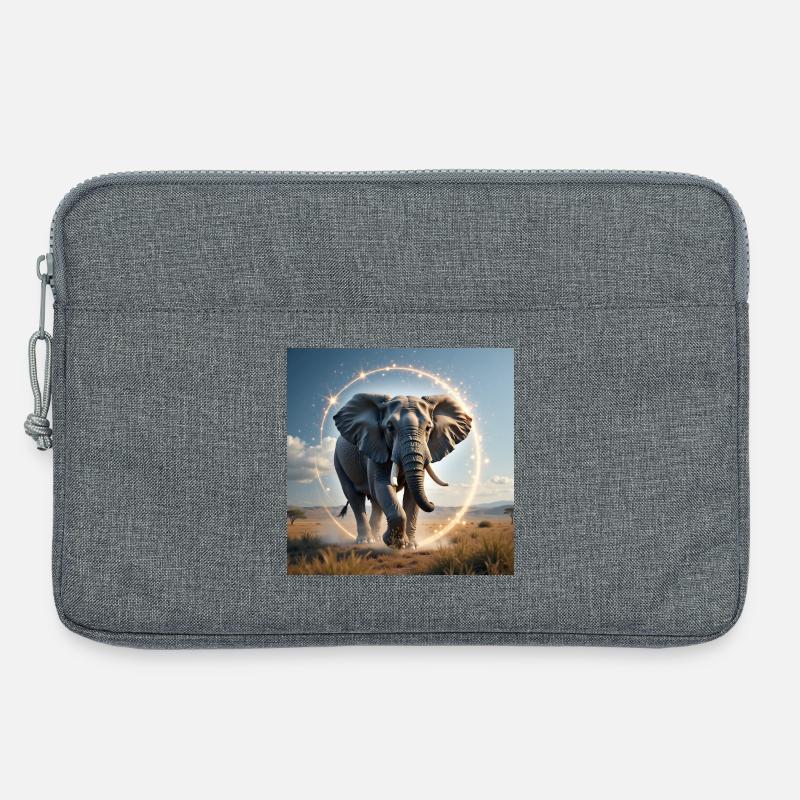 Krafttier Magischer Elefant - Laptoptasche 13" - Grau meliert