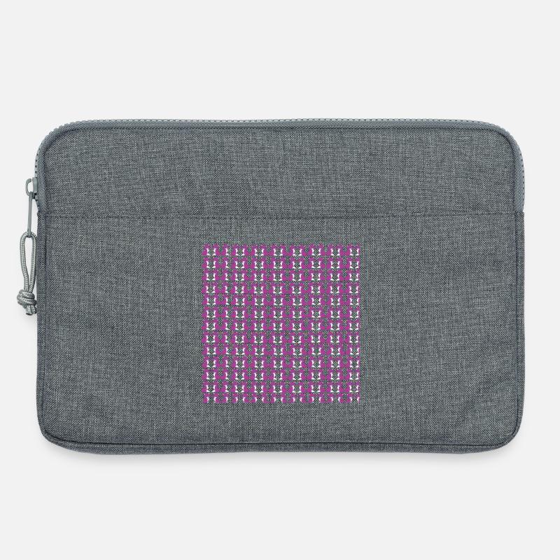 katzenmuster, langhaar katze sitzend, Samtpfote - Laptoptasche 13" - Grau meliert