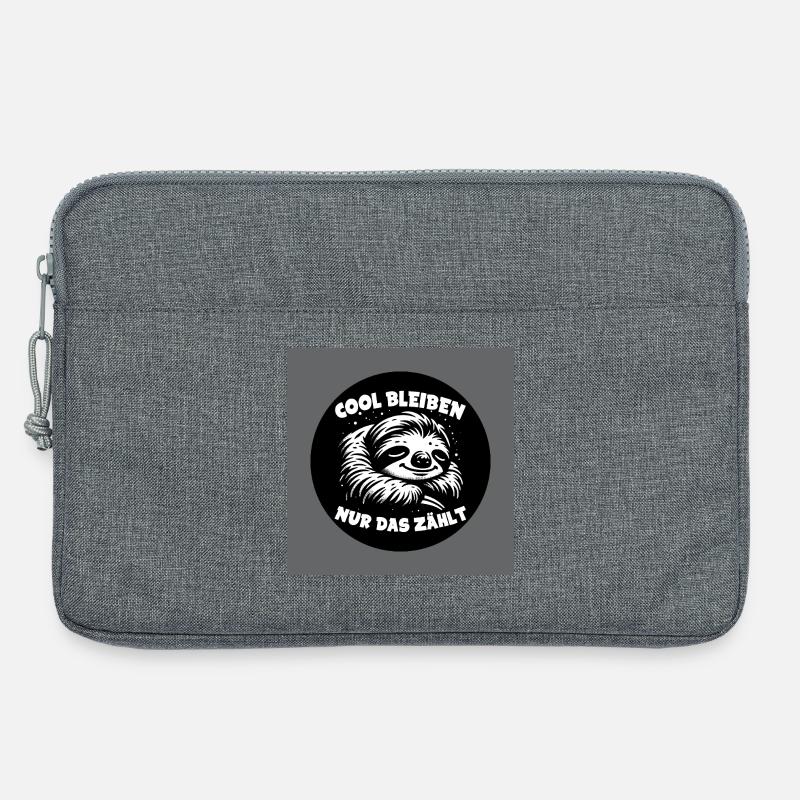 Faultier - immer cool bleiben - immer mit der Ruhe - Laptoptasche 13" - Grau meliert