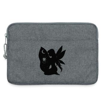 Mondnacht Fee Silhouette - Laptoptasche 13" - Grau meliert - Vorne