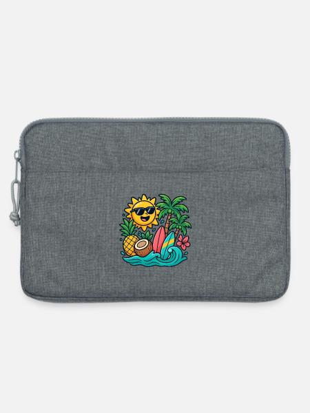 Sonnenstrand Paradies Surf Design - Laptoptasche 13" - Grau meliert