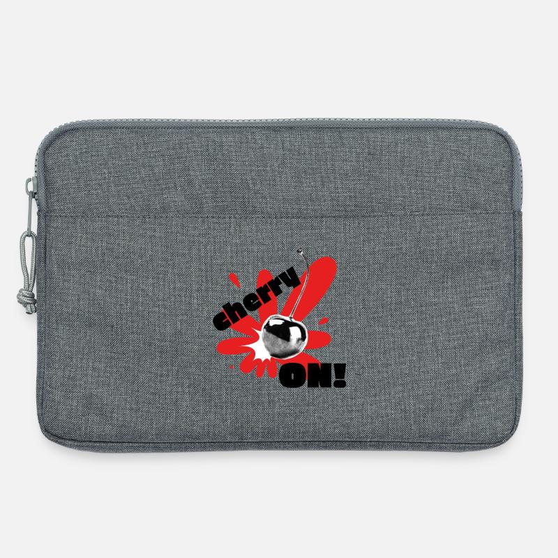 Kirsche auf! - Laptoptasche 13" - Grau meliert