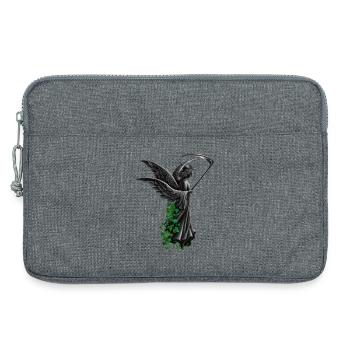 engelstatue, goth, frauen - Laptoptasche 13" - Grau meliert - Vorne