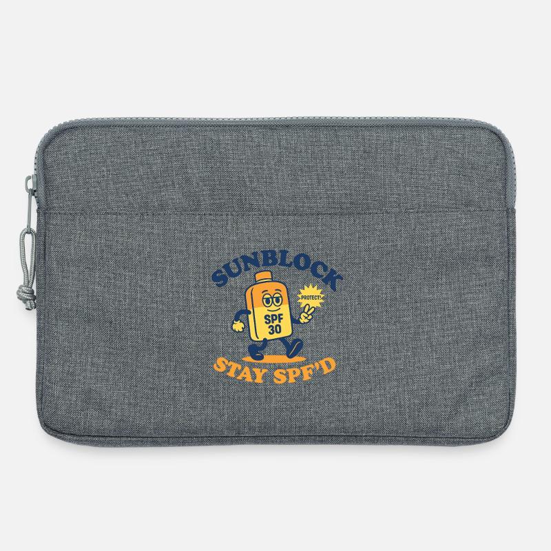 Sunblock Squad – Bleiben Sie mit Lichtschutzfaktor - Laptoptasche 13" - Grau meliert