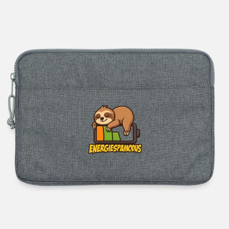 Cute Sloth Energy Saving Logo - Laptop bag 13" - heather grey