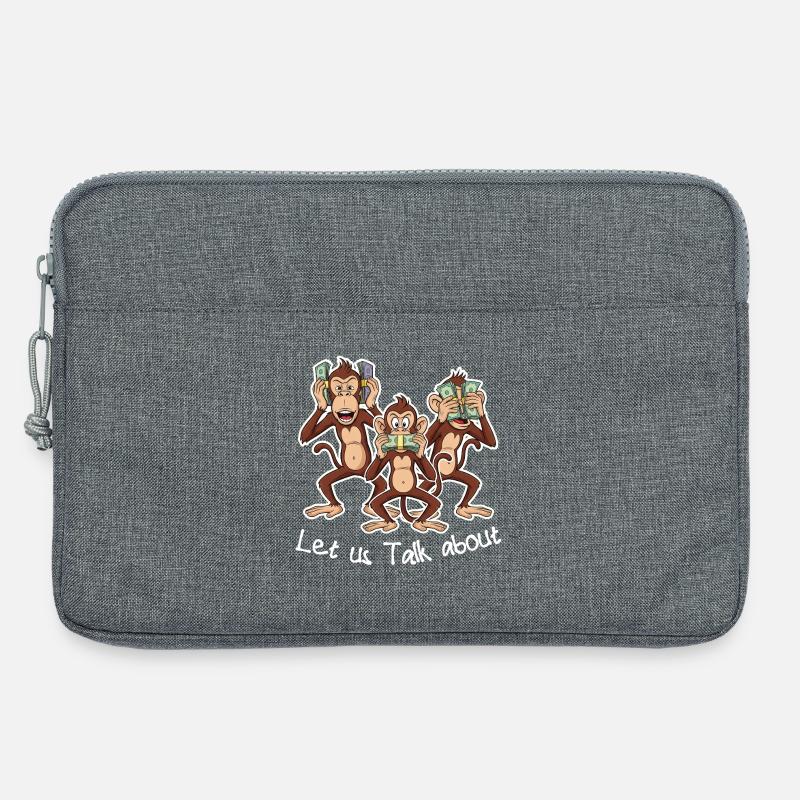 Let us Talk about Monkeys - Laptoptasche 13" - Grau meliert