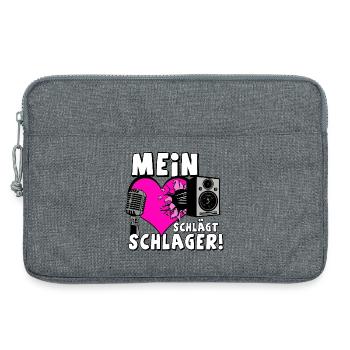 Schlager Party , Schlager Music , Schlager Heart... - Sacoche pour ordinateur portable 13 pouces - gris chiné - Devant