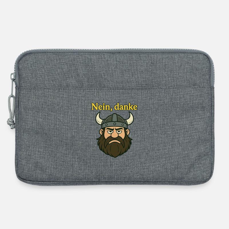 Nein, danke...witziger Wikinger - Laptoptasche 13" - Grau meliert