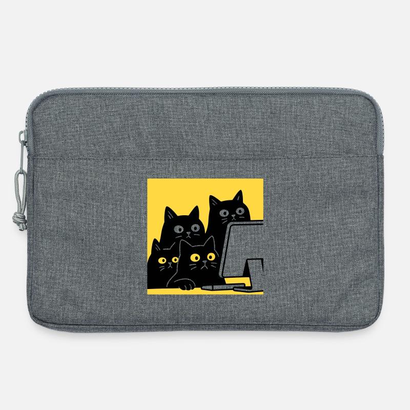 Cats watching Catcontent - Laptoptasche 13" - Grau meliert