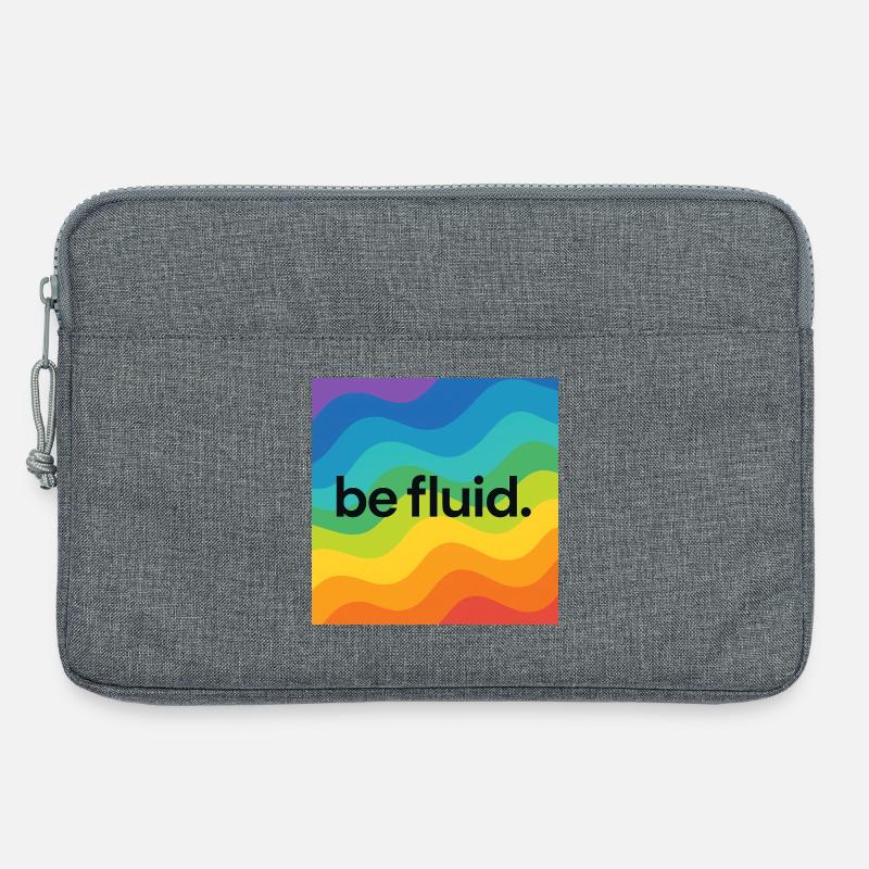 Be Fluid – LGBTQ+ Pride Design mit progressiver Bo - Laptoptasche 13" - Grau meliert