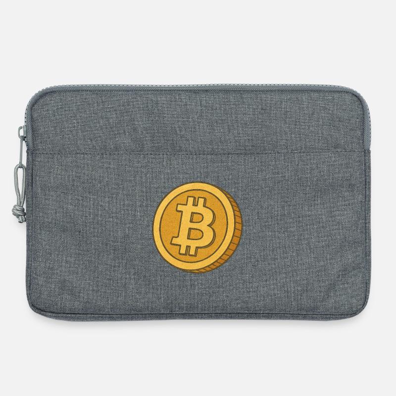 Bitcoin_als_comic - Laptoptasche 13" - Grau meliert