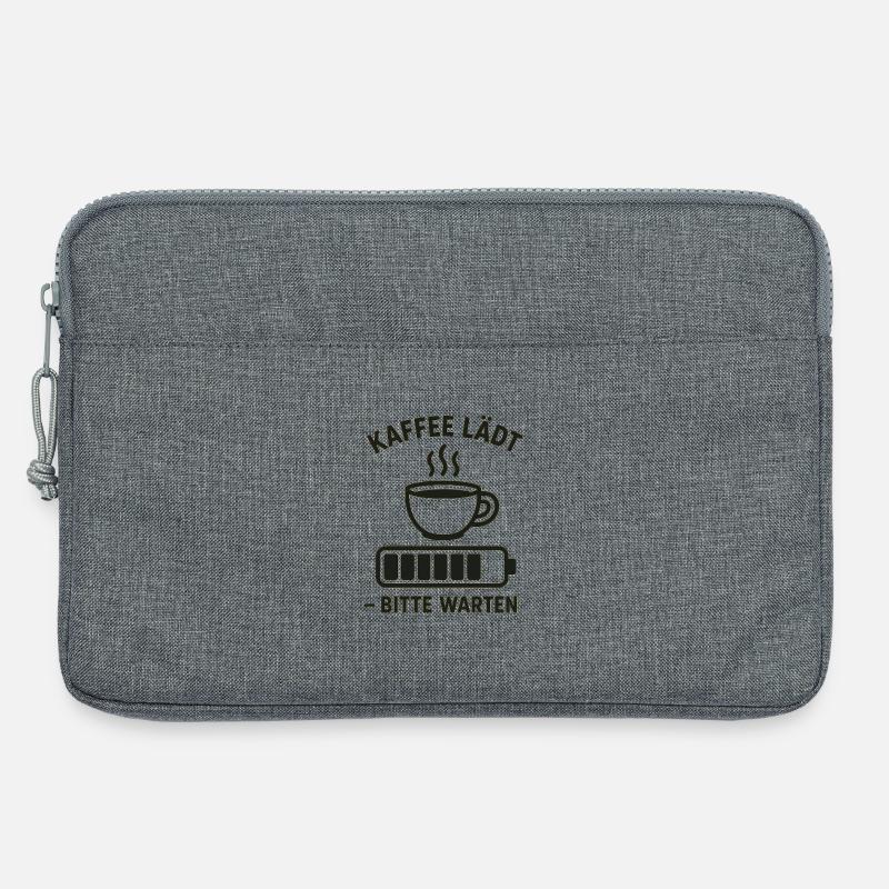 Kaffee lädt – bitte warten - Laptoptasche 13" - Grau meliert