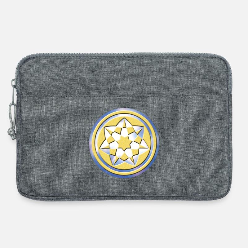 Geometrisches Kornkreis Muster - Laptoptasche 13" - Grau meliert