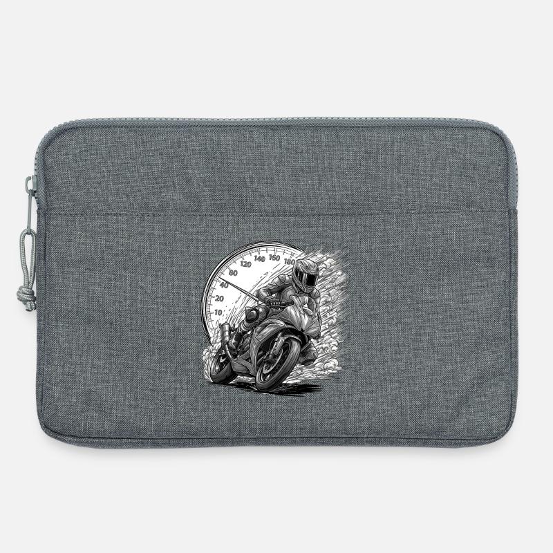 Biker driven by speed - Laptop bag 13" - heather grey